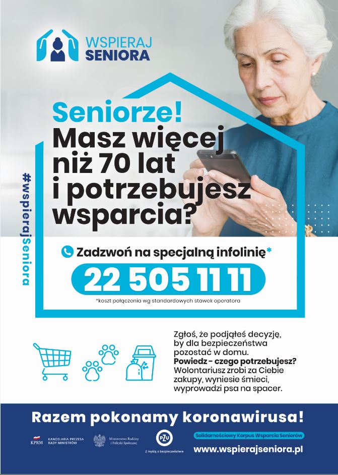 plakat akcji Wspieraj Seniora